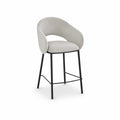 Luna Bar Stool — An Open Arc of Velvet Softness
